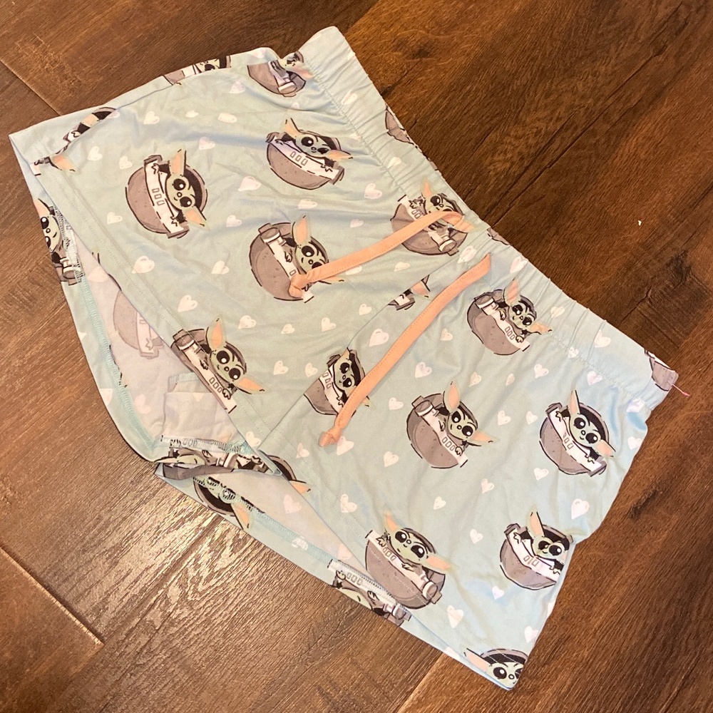 NEW MUNKI MINKI DISNEY STAR WARS BABY YODA LOUNGE PAJAMA SHORTS